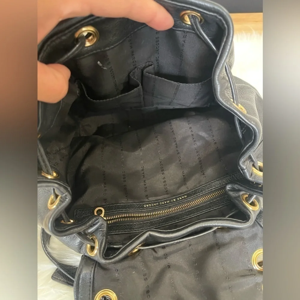 Marc By Marc Jacobs leather backpag and wallet balck